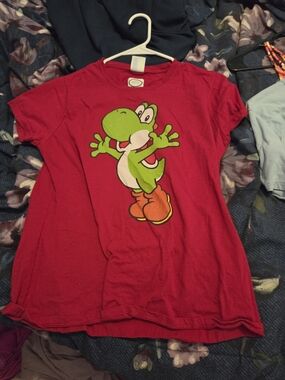 Nintendo Red Tee with Green Yoshi and Orange Boots